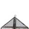 10.5" Silver And Clear Mirrored Geometric Framed Drop Ornament